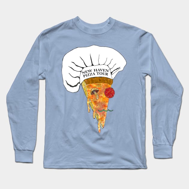 Pizza Slice Man (color) Long Sleeve T-Shirt by Sketchbook Scheming